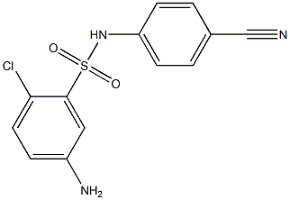 5-amino-2-chloro-N-(4-cyanophenyl)benzene-1-sulfonamide Struktur