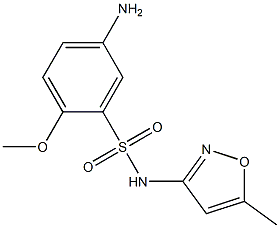 5-amino-2-methoxy-N-(5-methyl-1,2-oxazol-3-yl)benzene-1-sulfonamide Struktur