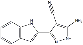 5-amino-3-(1H-indol-2-yl)-1H-pyrazole-4-carbonitrile Struktur