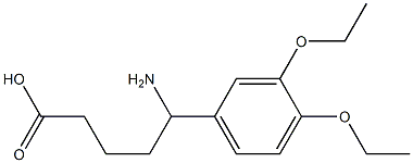 5-amino-5-(3,4-diethoxyphenyl)pentanoic acid Struktur