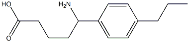 5-amino-5-(4-propylphenyl)pentanoic acid Struktur