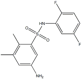 5-amino-N-(2,5-difluorophenyl)-2,3-dimethylbenzene-1-sulfonamide Struktur