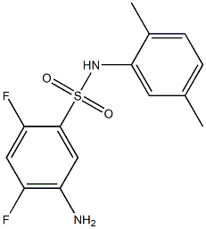 5-amino-N-(2,5-dimethylphenyl)-2,4-difluorobenzene-1-sulfonamide Struktur