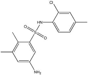 5-amino-N-(2-chloro-4-methylphenyl)-2,3-dimethylbenzene-1-sulfonamide Struktur