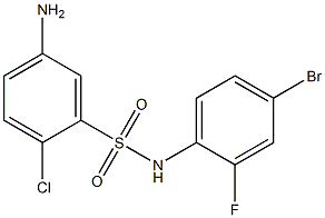 5-amino-N-(4-bromo-2-fluorophenyl)-2-chlorobenzene-1-sulfonamide Struktur