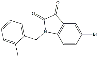 5-bromo-1-[(2-methylphenyl)methyl]-2,3-dihydro-1H-indole-2,3-dione Struktur