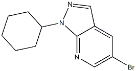 5-bromo-1-cyclohexyl-1H-pyrazolo[3,4-b]pyridine Struktur