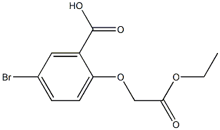 5-bromo-2-(2-ethoxy-2-oxoethoxy)benzoic acid Struktur