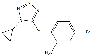 5-bromo-2-[(1-cyclopropyl-1H-1,2,3,4-tetrazol-5-yl)sulfanyl]aniline Struktur