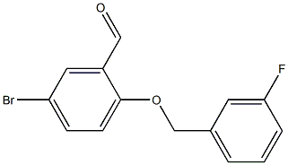 5-bromo-2-[(3-fluorophenyl)methoxy]benzaldehyde Struktur