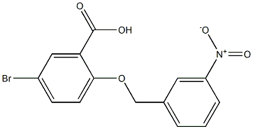 5-bromo-2-[(3-nitrophenyl)methoxy]benzoic acid Struktur