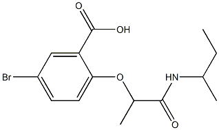 5-bromo-2-[1-(butan-2-ylcarbamoyl)ethoxy]benzoic acid Struktur