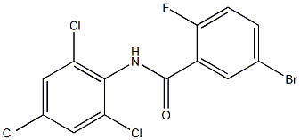 5-bromo-2-fluoro-N-(2,4,6-trichlorophenyl)benzamide Struktur