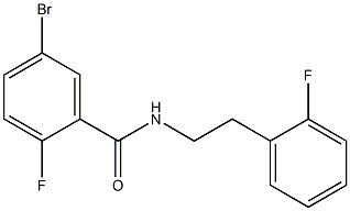 5-bromo-2-fluoro-N-[2-(2-fluorophenyl)ethyl]benzamide Struktur