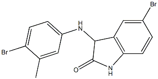 5-bromo-3-[(4-bromo-3-methylphenyl)amino]-2,3-dihydro-1H-indol-2-one Struktur