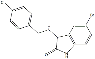 5-bromo-3-{[(4-chlorophenyl)methyl]amino}-2,3-dihydro-1H-indol-2-one Struktur