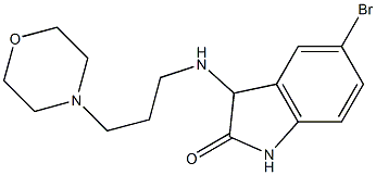 5-bromo-3-{[3-(morpholin-4-yl)propyl]amino}-2,3-dihydro-1H-indol-2-one Struktur