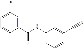 5-bromo-N-(3-cyanophenyl)-2-fluorobenzamide Struktur