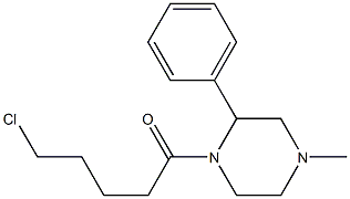 5-chloro-1-(4-methyl-2-phenylpiperazin-1-yl)pentan-1-one Struktur