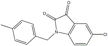 5-chloro-1-[(4-methylphenyl)methyl]-2,3-dihydro-1H-indole-2,3-dione Struktur