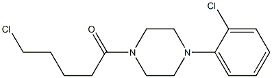 5-chloro-1-[4-(2-chlorophenyl)piperazin-1-yl]pentan-1-one Struktur