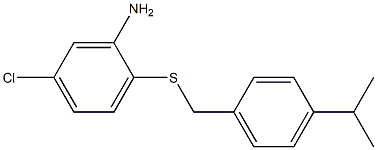 5-chloro-2-({[4-(propan-2-yl)phenyl]methyl}sulfanyl)aniline Struktur