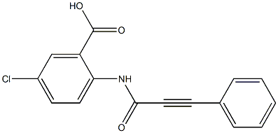 5-chloro-2-(3-phenylprop-2-ynamido)benzoic acid Struktur