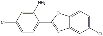 5-chloro-2-(5-chloro-1,3-benzoxazol-2-yl)aniline Struktur