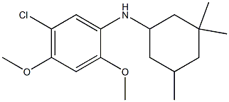 5-chloro-2,4-dimethoxy-N-(3,3,5-trimethylcyclohexyl)aniline Struktur