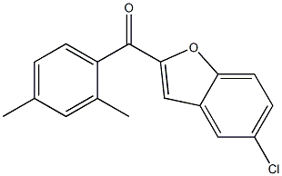 5-chloro-2-[(2,4-dimethylphenyl)carbonyl]-1-benzofuran Struktur