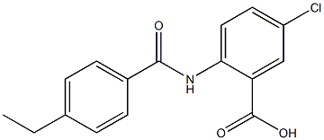 5-chloro-2-[(4-ethylbenzene)amido]benzoic acid Struktur