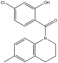 5-chloro-2-[(6-methyl-1,2,3,4-tetrahydroquinolin-1-yl)carbonyl]phenol Struktur