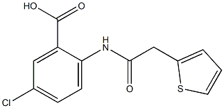 5-chloro-2-[(thien-2-ylacetyl)amino]benzoic acid Struktur