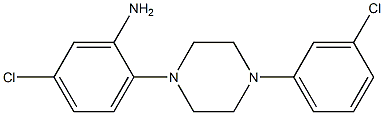 5-chloro-2-[4-(3-chlorophenyl)piperazin-1-yl]aniline Struktur