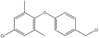 5-chloro-2-[4-(chloromethyl)phenoxy]-1,3-dimethylbenzene Struktur