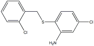 5-chloro-2-{[(2-chlorophenyl)methyl]sulfanyl}aniline Struktur