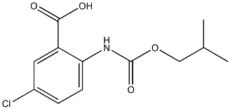 5-chloro-2-{[(2-methylpropoxy)carbonyl]amino}benzoic acid Struktur