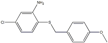 5-chloro-2-{[(4-methoxyphenyl)methyl]sulfanyl}aniline Struktur