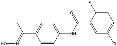 5-chloro-2-fluoro-N-{4-[1-(hydroxyimino)ethyl]phenyl}benzamide Struktur