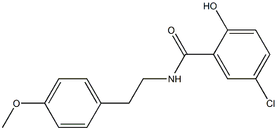 5-chloro-2-hydroxy-N-[2-(4-methoxyphenyl)ethyl]benzamide Struktur