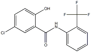 5-chloro-2-hydroxy-N-[2-(trifluoromethyl)phenyl]benzamide Struktur