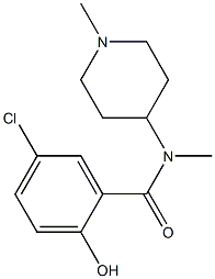 5-chloro-2-hydroxy-N-methyl-N-(1-methylpiperidin-4-yl)benzamide Struktur