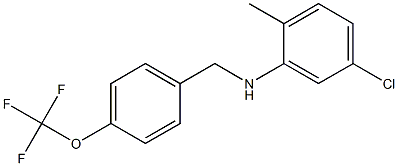 5-chloro-2-methyl-N-{[4-(trifluoromethoxy)phenyl]methyl}aniline Struktur