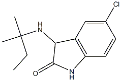 5-chloro-3-[(2-methylbutan-2-yl)amino]-2,3-dihydro-1H-indol-2-one Struktur