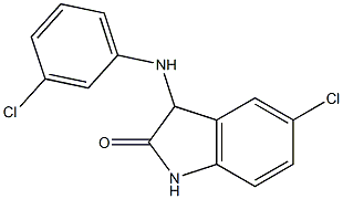 5-chloro-3-[(3-chlorophenyl)amino]-2,3-dihydro-1H-indol-2-one Struktur