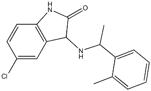 5-chloro-3-{[1-(2-methylphenyl)ethyl]amino}-2,3-dihydro-1H-indol-2-one Struktur