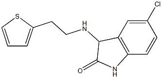 5-chloro-3-{[2-(thiophen-2-yl)ethyl]amino}-2,3-dihydro-1H-indol-2-one Struktur