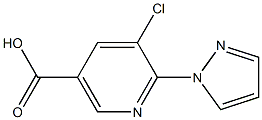 5-chloro-6-(1H-pyrazol-1-yl)nicotinic acid Struktur