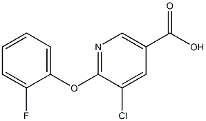 5-chloro-6-(2-fluorophenoxy)nicotinic acid Struktur