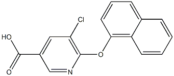 5-chloro-6-(naphthalen-1-yloxy)pyridine-3-carboxylic acid Struktur